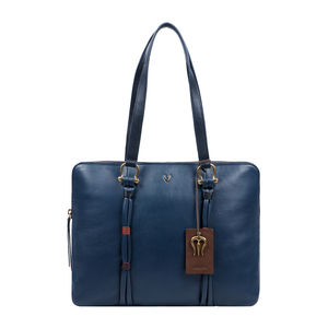 Hidesign Moksha 02 Blue Leather Women S Laptop Bag Hidesign Moksha 02 Blue Leather Women S Laptop Bag