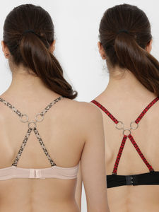 Heart 2 Heart Pack Of 2 Adjustible Cheetah Print Decorative Bra