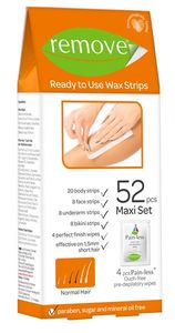 Remove Wax Strips Maxi Set Normal Hair 52 Pieces At Nykaa Com