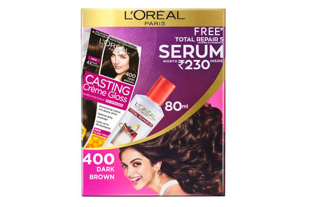 L Oreal Paris Casting Cream Gloss Hair Color 400 Dark Brown With