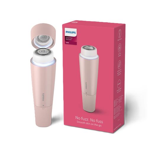 Philips Facial Hair Remover | Built in Mirror & LED Light | Hypoallergenic | BRR454/00