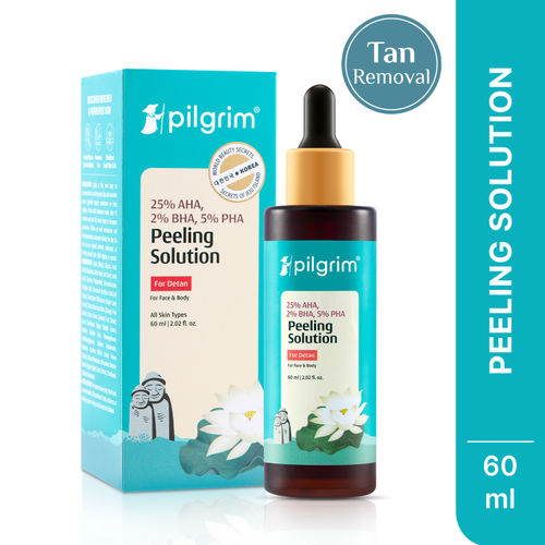 Pilgrim 25% AHA 2% BHA 5% PHA Face Peeling Solution Detan & Exfoliate Dead Skin For Men & Women