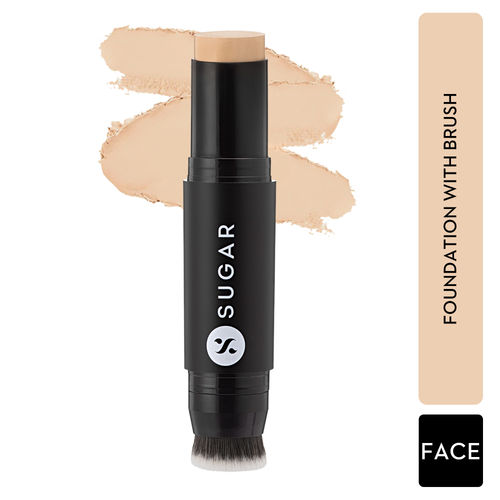 SUGAR Ace Of Face Foundation Stick, In-Built Brush, Full Coverage 24Hr