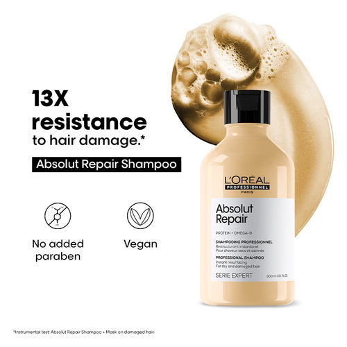 L'Oreal Professionnel L'Oréal Professionnel Absolut Repair Shampoo For Dry and Damaged Hair With Protein & Omega-9
