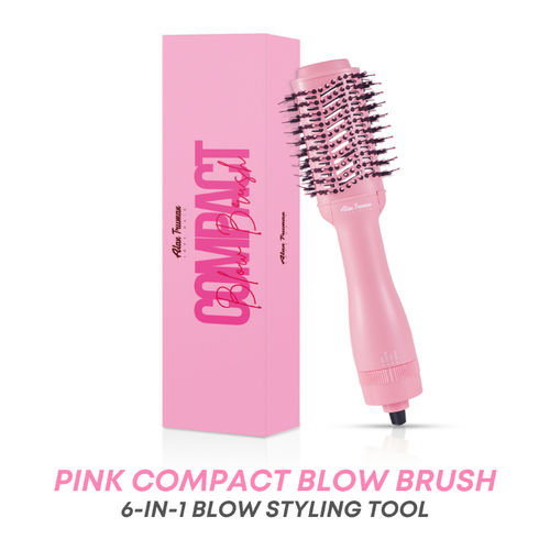 Alan Truman Blow Dryer Brush For Everyday Blowouts & Blow-styling At Home - Compact Pink