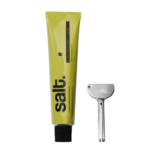 Salt. Oral Care Blanco Natural Whitening Toothpaste & Eco-Friendly Squeezer Key Bundle