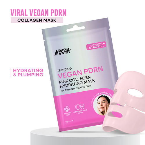 Nykaa Skin Vegan Pdrn Pink Collagen Hydrating Overnight Glow Mask With Niacinamide & Kojic Acid