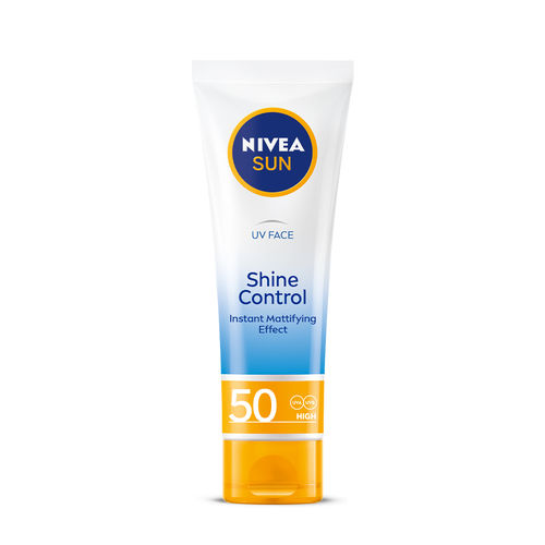 NIVEA Sun Shine Control SPF 50 Sunscreen Ultra Matte, No White Cast, Instant UV Protection
