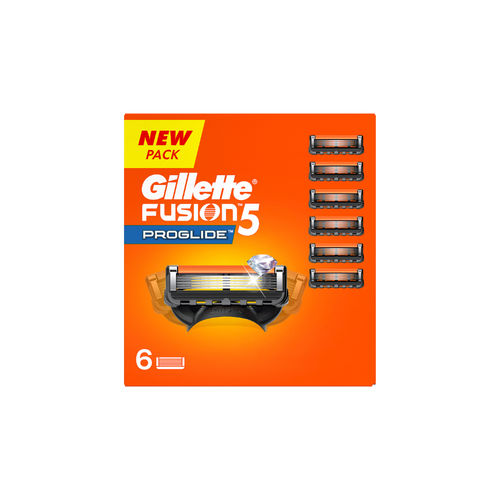Gillette Fusion Proglide, Pro Shaving Blades For Men, 6 Cartridges, Value Pack