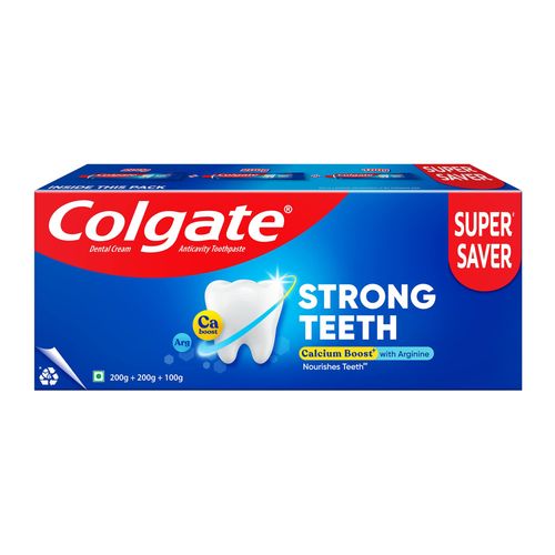Colgate Strong Teeth Cavity Protection Toothpaste with Calcium Boost (Saver Pack)