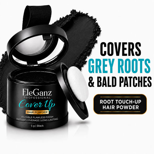 Eleganz Professional Cover-Up Hair Powder- Cover Grey Roots & Bald Spots, Fuller & Denser Hair