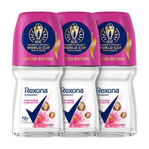 Rexona Antiperspirant Roll-On, Lotus Flower & Shea Butter - Pack Of 3