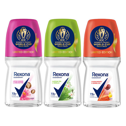 Rexona Lotus Flower & Shea Butter, Matcha Tea & Vanilla, Sandalwood & Jojoba Oil Roll-On-Pack Of 3