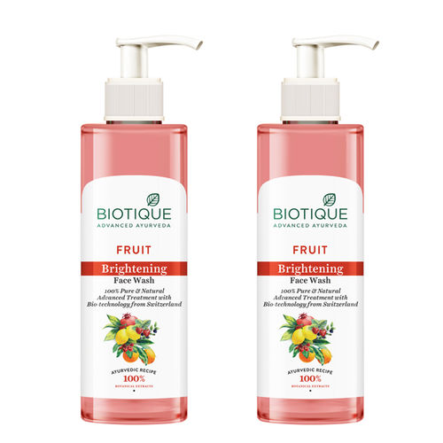 Biotique 100% Pure & Natural Fruit Brightening Face Wash (Pack Of 2)