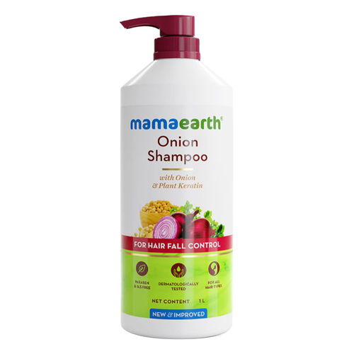 Mamaearth Onion Shampoo For Hair Growth & Hair Fall Control With Onion & Plant Keratin