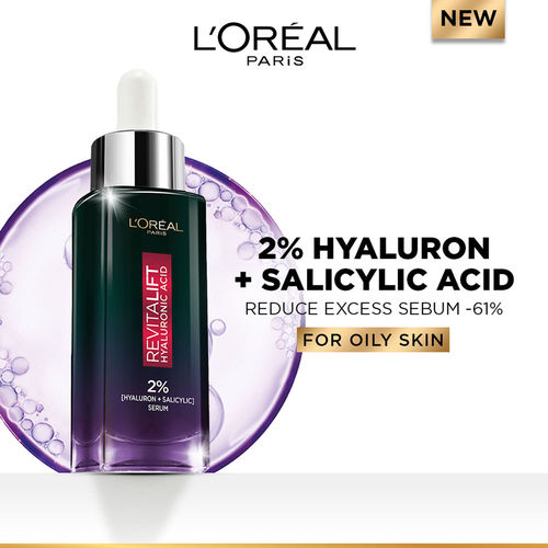 L'Oreal Paris L’Oréal Paris Revitalift Hyaluronic Acid Oil Control Serum 2% Hyaluronic Salicylic Acid, Shine Free