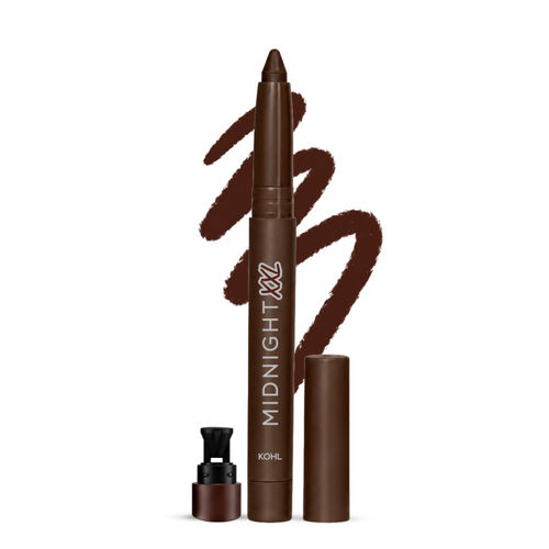Renee Cosmetics Midnight XXL Waterproof, Smudge-Proof Kohl With Sharpener - Brown, 1.5g
