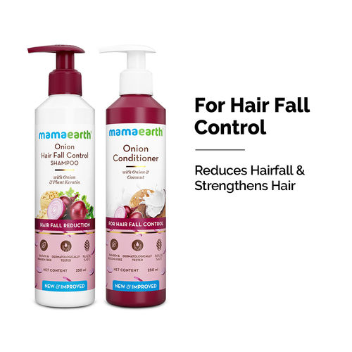Mamaearth Onion Anti Hair Fall Express Kit with Shampoo + Conditioner for Hair Fall Control