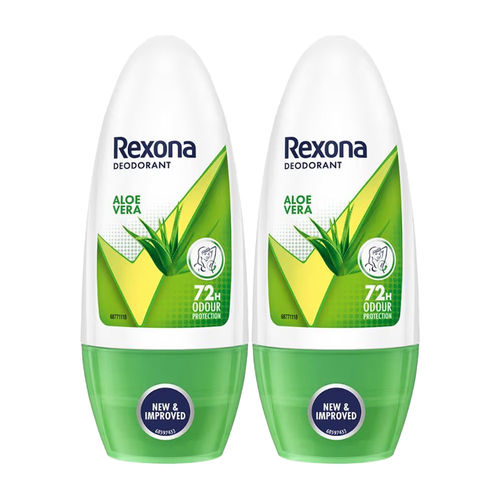 Rexona Aloe Vera Underarm Roll On Deodorant For Women (Pack of 2)