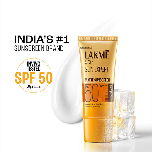 Lakme Matte Sunscreen SPF 50 PA+++, Niacinamide,UVA/B Protection,For Normal To Oily Skin
