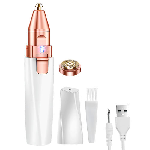 Matra Facial Hair Remover Eyebrow Face & Upperlips Trimmer Razor - Painless & Rechargeable for Women