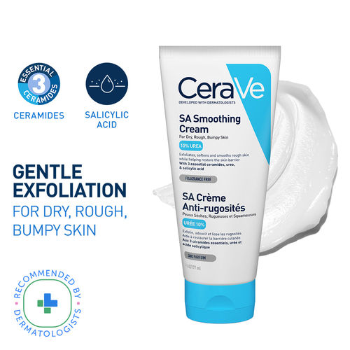 CeraVe SA Smoothing Cream for exfoliating Rough & Bumpy Skin With Salicylic Acid