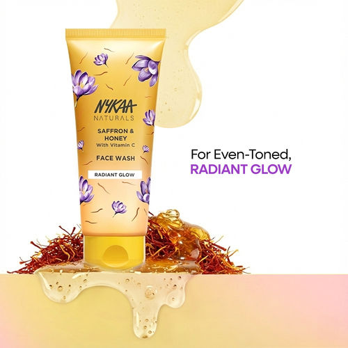 Nykaa Skin Nykaa Brightening Glow Face Wash With Vitamin C, Saffron & Honey - For All Skin Types