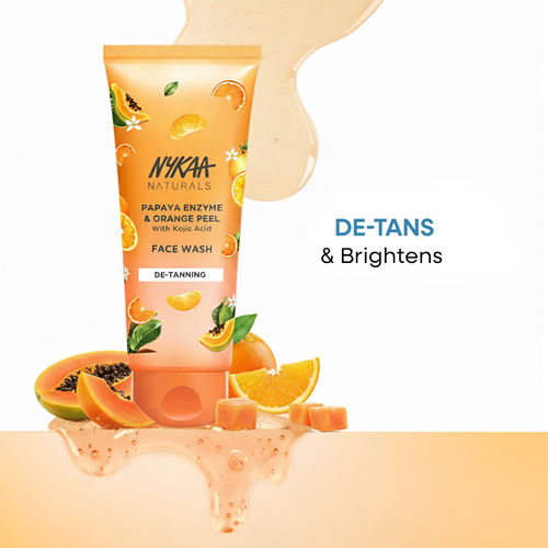Nykaa Skin Nykaa De-Tan Face Wash With Kojic Acid, Papaya Enzyme & Orange Peel - For All Skin Types