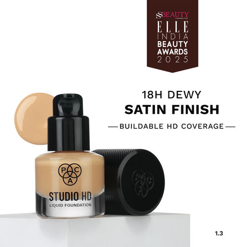 PAC Studio HD Liquid Foundation Mini - Lightweight Dewy Satin Finish, Medium Buildable Coverage