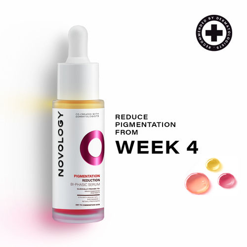Novology Bi-Phasic Serum for Hyperpigmentation, Dark Spots, Blemishes and Acne Marks, Dermat Tested