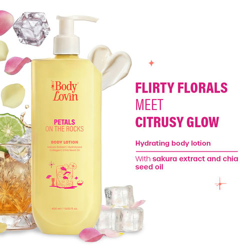 Plum BodyLovin’ Petals On The Rocks Body Lotion, Lightweight Hydration, Citrus Floral Fragrance
