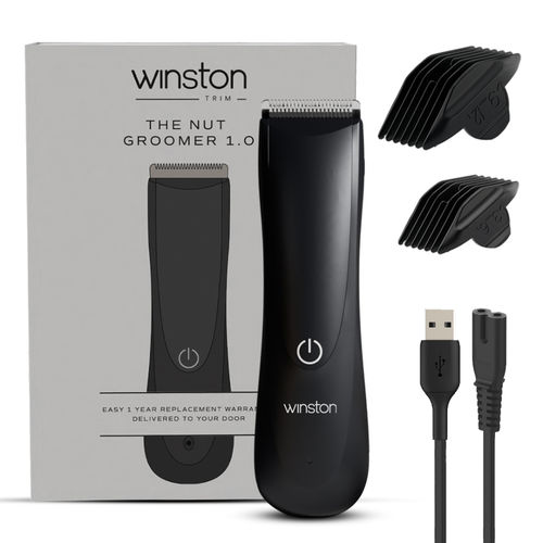 Winston Rechargeable Nut Groomer 1.0 for Men's Body and Ball Trimmer No-Cut-Ceramic Blade
