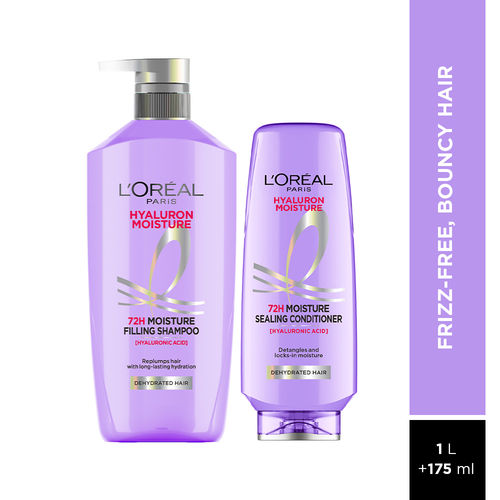 L'Oreal Paris Hyaluron Moisture Combo for 72HR Hydrated Hair Shampoo + Conditioner