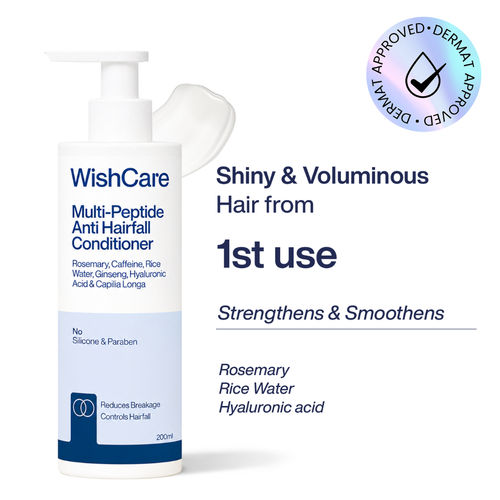WishCare Multi Peptide Anti Hairfall Conditioner with Rosemary - Controls Hairfall - Adds Shine