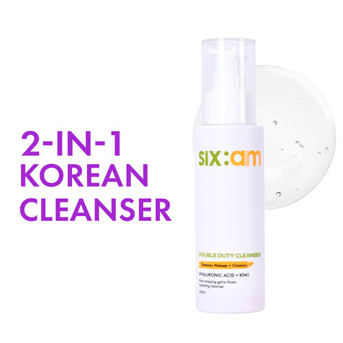 SIXAM Glow SIXAM 2-in-1 Korean Double Duty Cleanser- facewash & makeup remover with Ceramides, Hyaluronic Acid