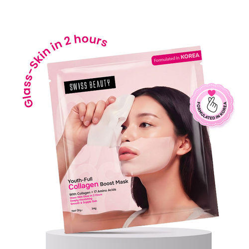 Swiss Beauty Care Youth-Full Collagen Boost Mask,Glass-Skin In 2 Hours With Collagen 17 Amino Acids