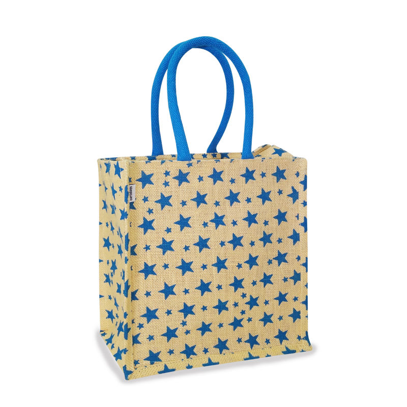 Jute bag, Diamond and stars main image 1