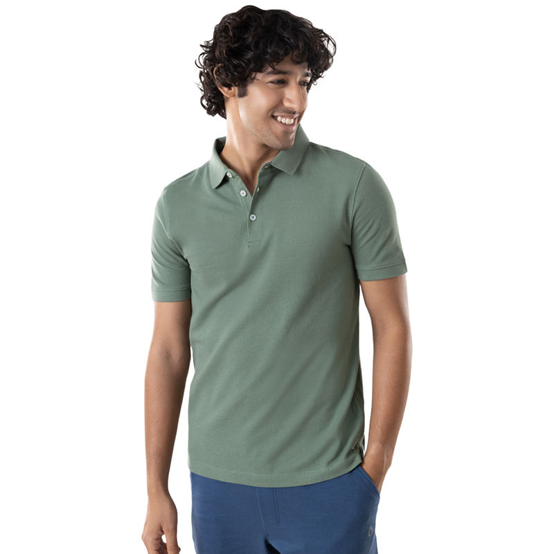 Gloot Anti Stain & Anti Odor Cotton Polo with No - Curl Collar - GLA001 Forest Green (S)
