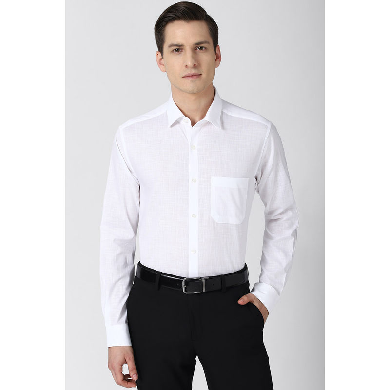 Peter England Men White Full Sleeves Formal Shirt (42)