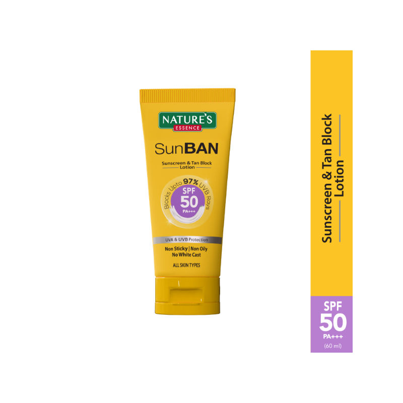 Nature's Essence Sunban SPF 50 PA+++ Sunscreen & Tan Block Lotion