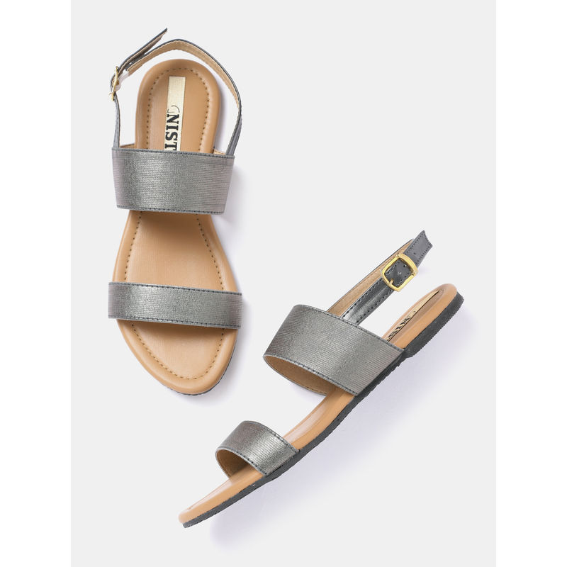 GNIST Attractive Gunmetal Sandals Buy GNIST Attractive Gunmetal