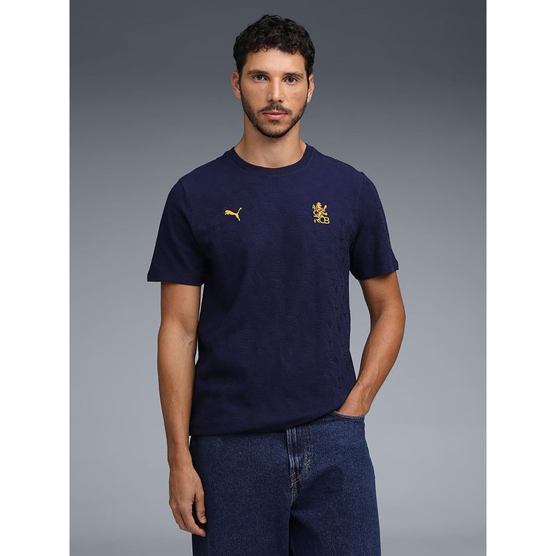 Puma Rcb 2026 Men's Blue Jacquard T-Shirt (XL)