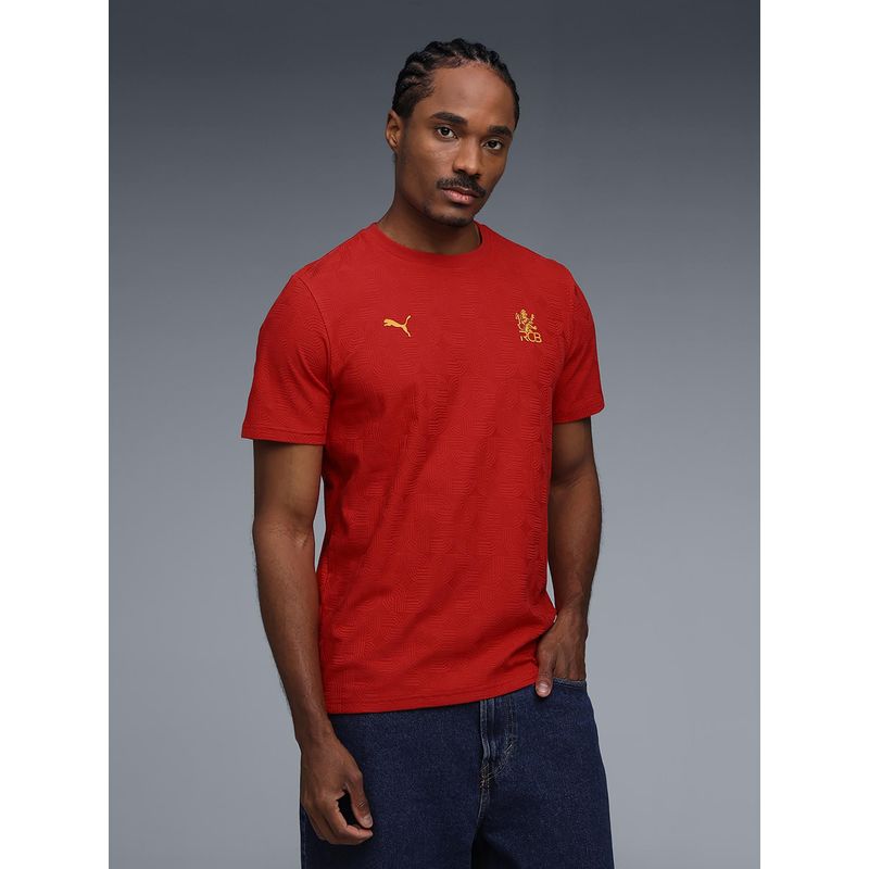Puma Rcb 2026 Men's Red Jacquard T-Shirt (L)