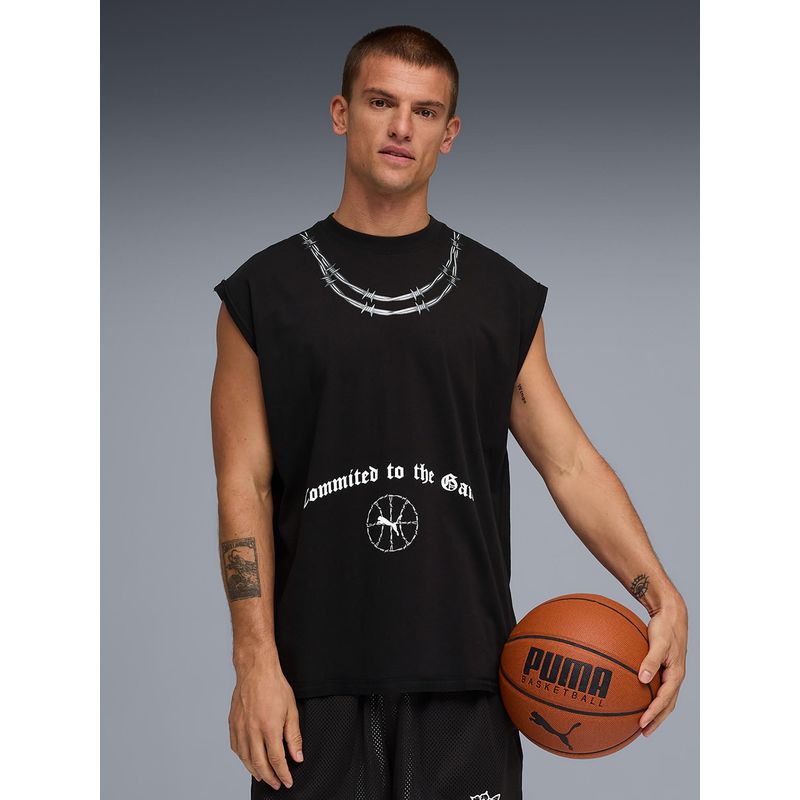 Puma Men's Oversized Sleeveless Basketball T-Shirt (M)