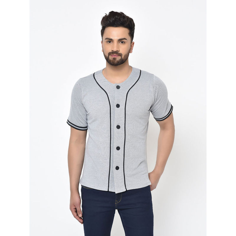 Aesthetic Bodies Grey Round Neck Men T-Shirt (M)