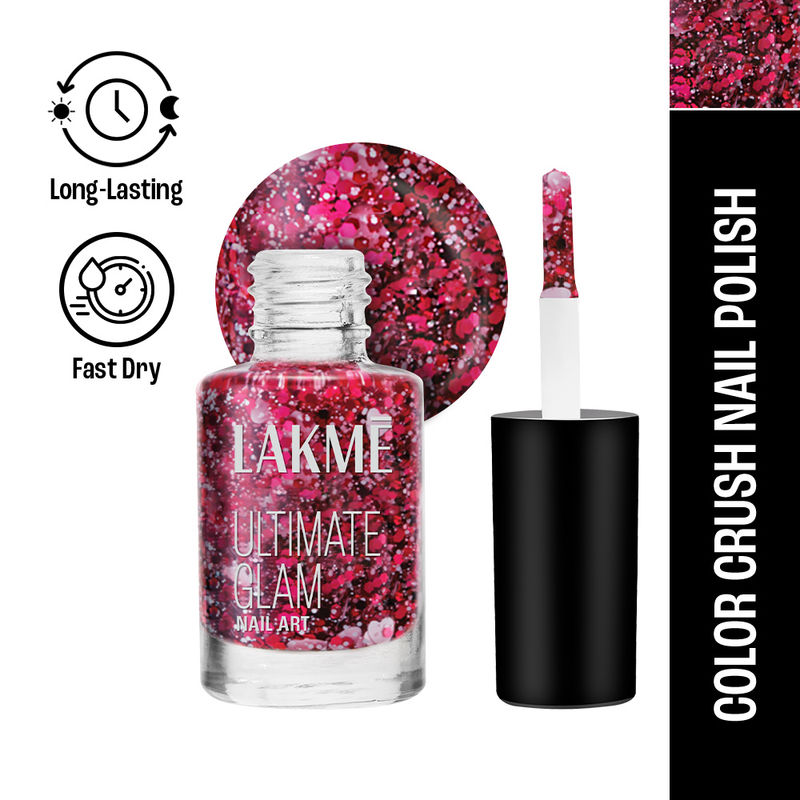 Lakme Color Crush Nail Art, Long Lasting & Shimmery Matte G9