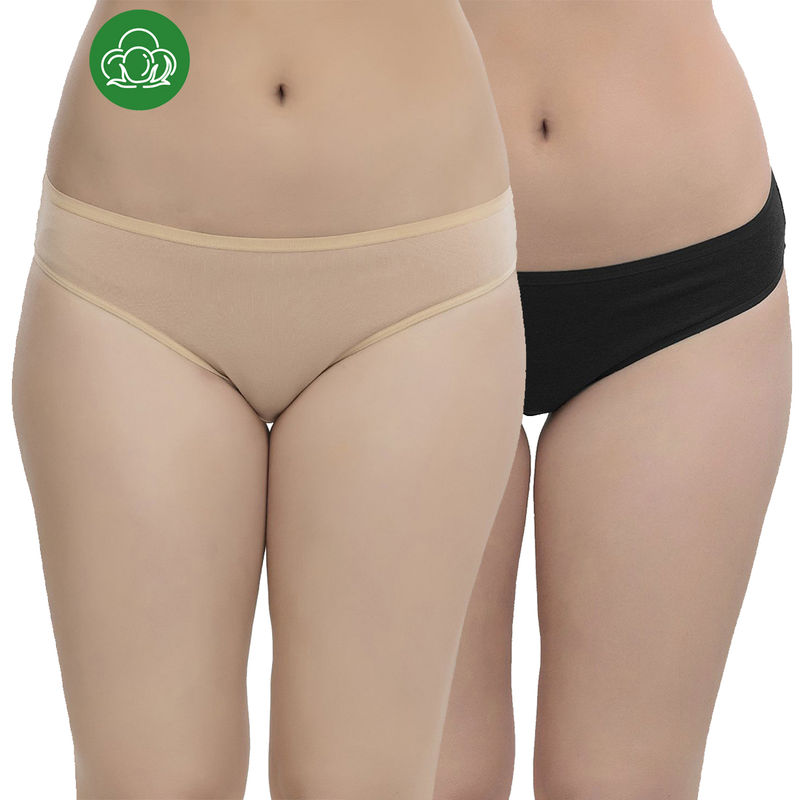 Inner Sense Women's Organic Cotton Antimicrobial Bikini (pack Of 2) - Multi-Color (XXL)