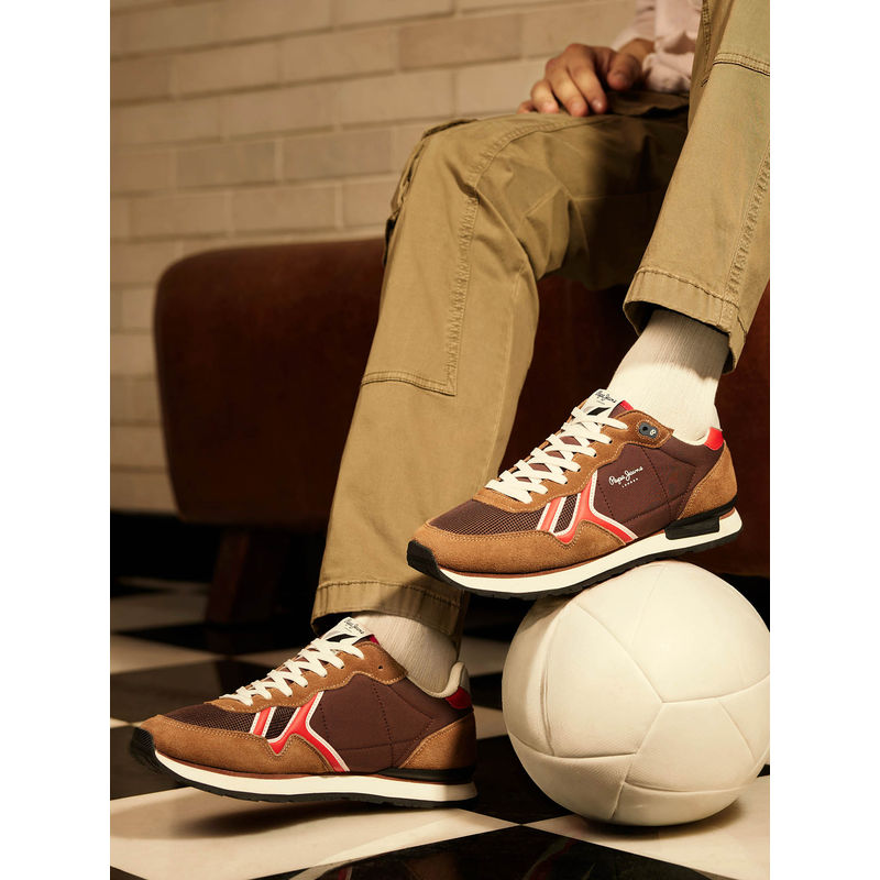 Pepe Jeans Brown Retro Anti-Skid Sneakers (EURO 45)