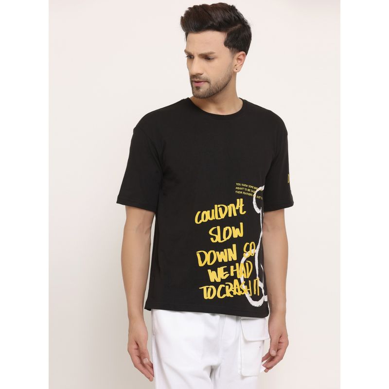 EVERDION Black Oversized Fly High T-Shirt (S)