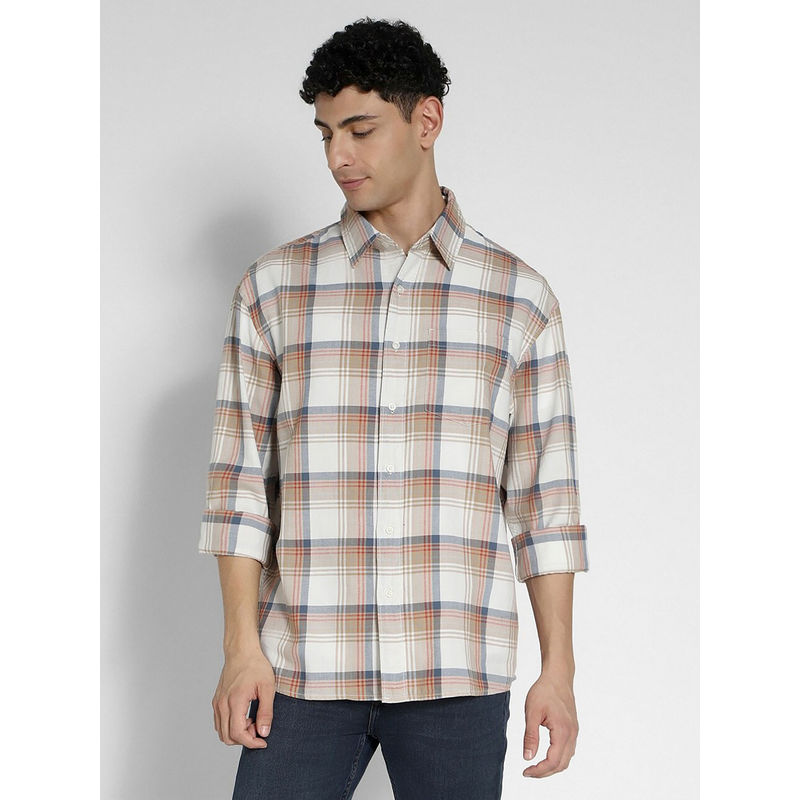 American Eagle Men Multi-Color Checks Oxford Plaid Button-Up Shirt (S)